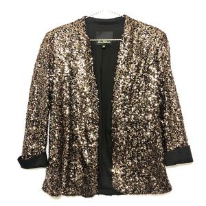 Sam Edelman Gold Sequin Blazer Size XS